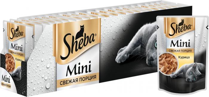 Sheba Mini влажный корм для кошек с курицей