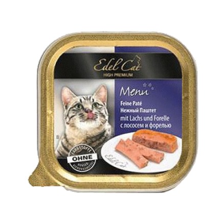 Edel Cat влажный корм для кошек паштет с лососем и форелью