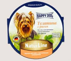 Happy Dog влажный корм для собак паштет с телятиной и рисом