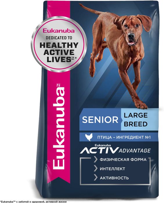 Eukanuba Mature&Senior 6+ Large Breeds сухой корм для собак крупных пород с курицей