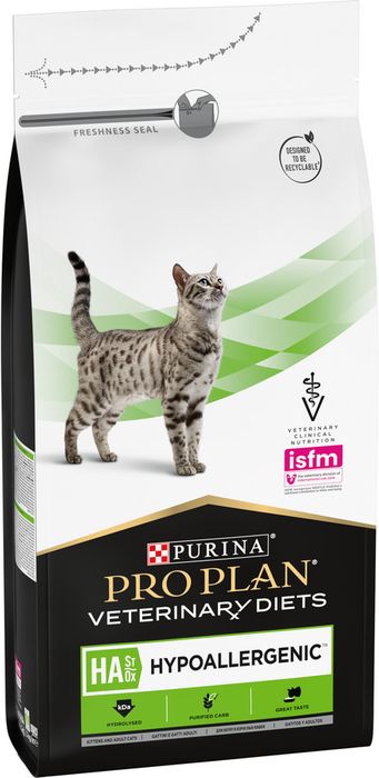 Сухой корм для котят и взрослых кошек диетический Pro Plan® Veterinary Diets HA ST/OX Hypoallergenic при пищевой непереносимости, Пакет