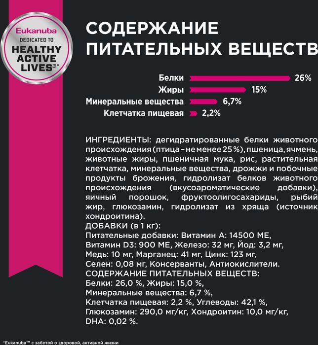 Eukanuba Adult Medium Breed сухой корм для собак средних пород с курицей