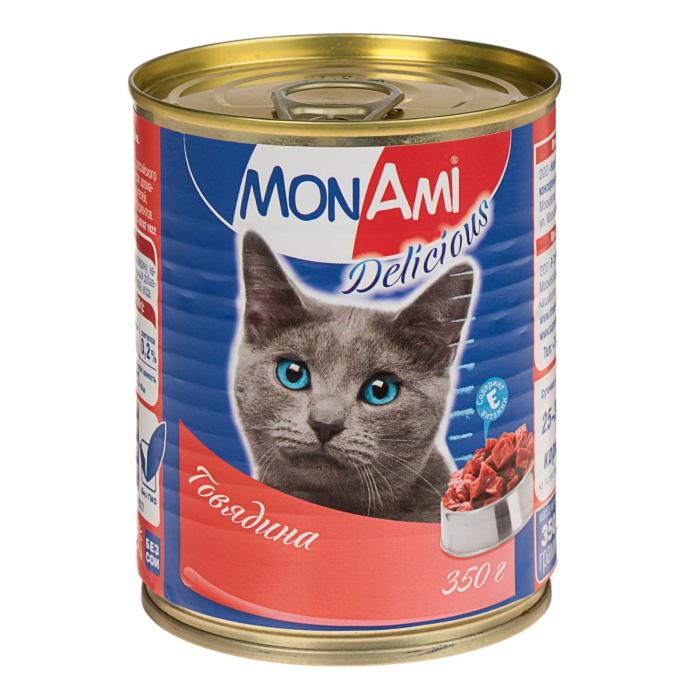 MonAmi влажный корм для кошек с говядиной